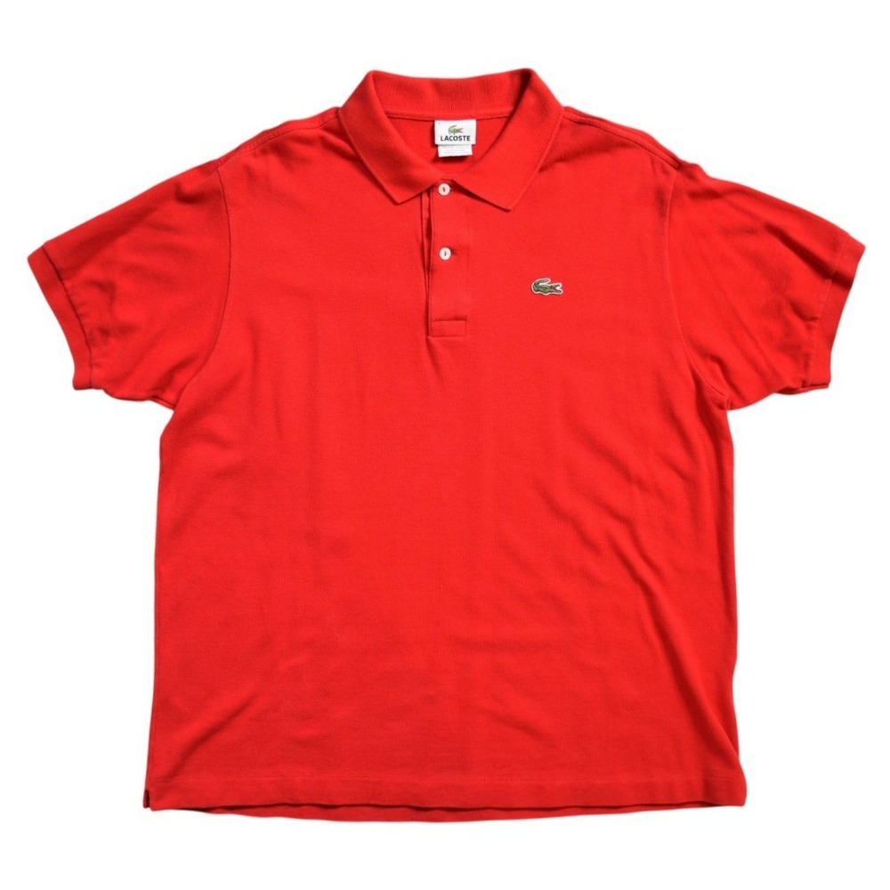 Lacoste Mens Size 6 XL 5191L Polo Shirt Red Classic Fit Pique Short Sleeve Logo